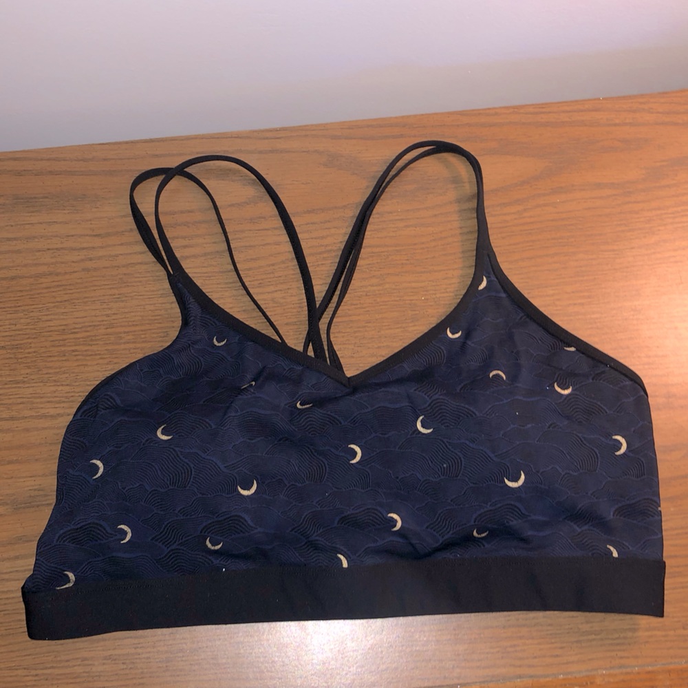 Zyia Navy Gold Moon Terrace Luxe mesh Bra